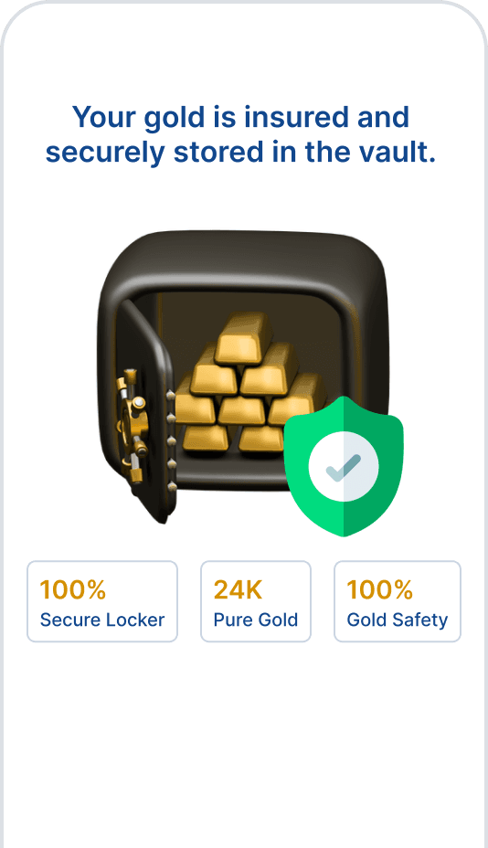 Confirmation that the gold is insured and stored in a secure vault