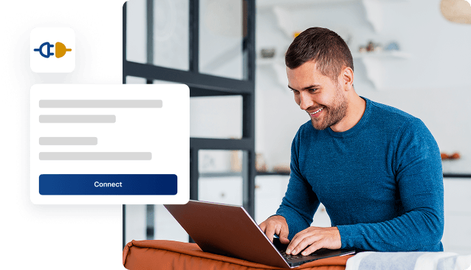 Developer connecting the JustGold API on a laptop