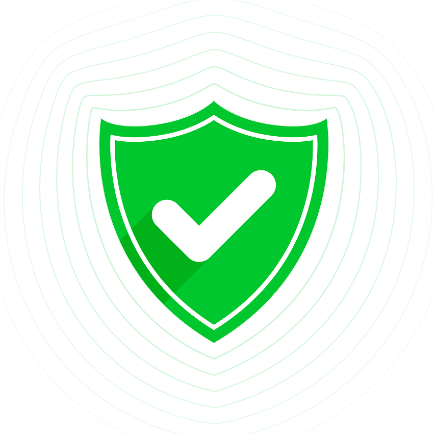 Shield with a checkmark, representing JustGold's vaulted and insured security